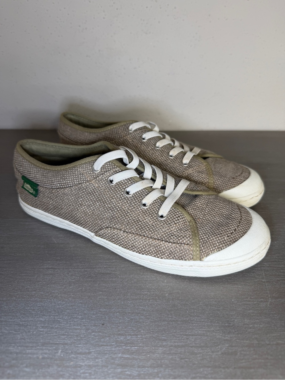 Simple Satirenat Women’s Brown Leather Comfort Walking Shoes 7M Cork Footbed